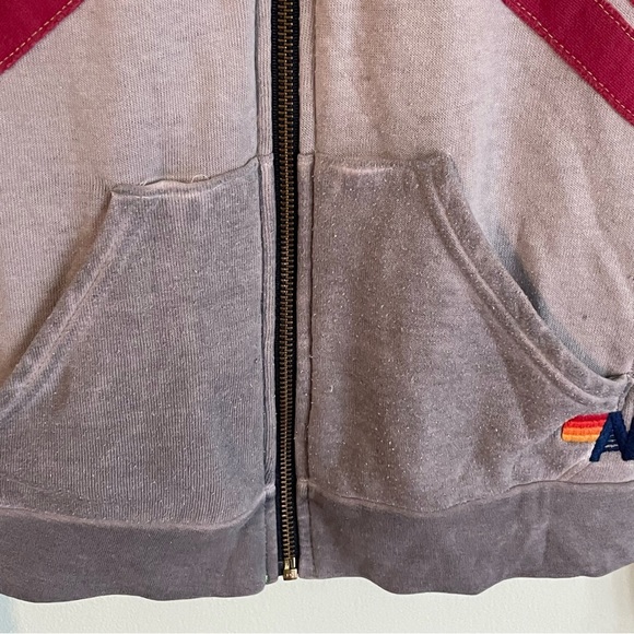 Aviator Nation Nova Hoodie in Grey/Red VERY RARE zip up sweatshirt size Small S - Picture 10 of 16